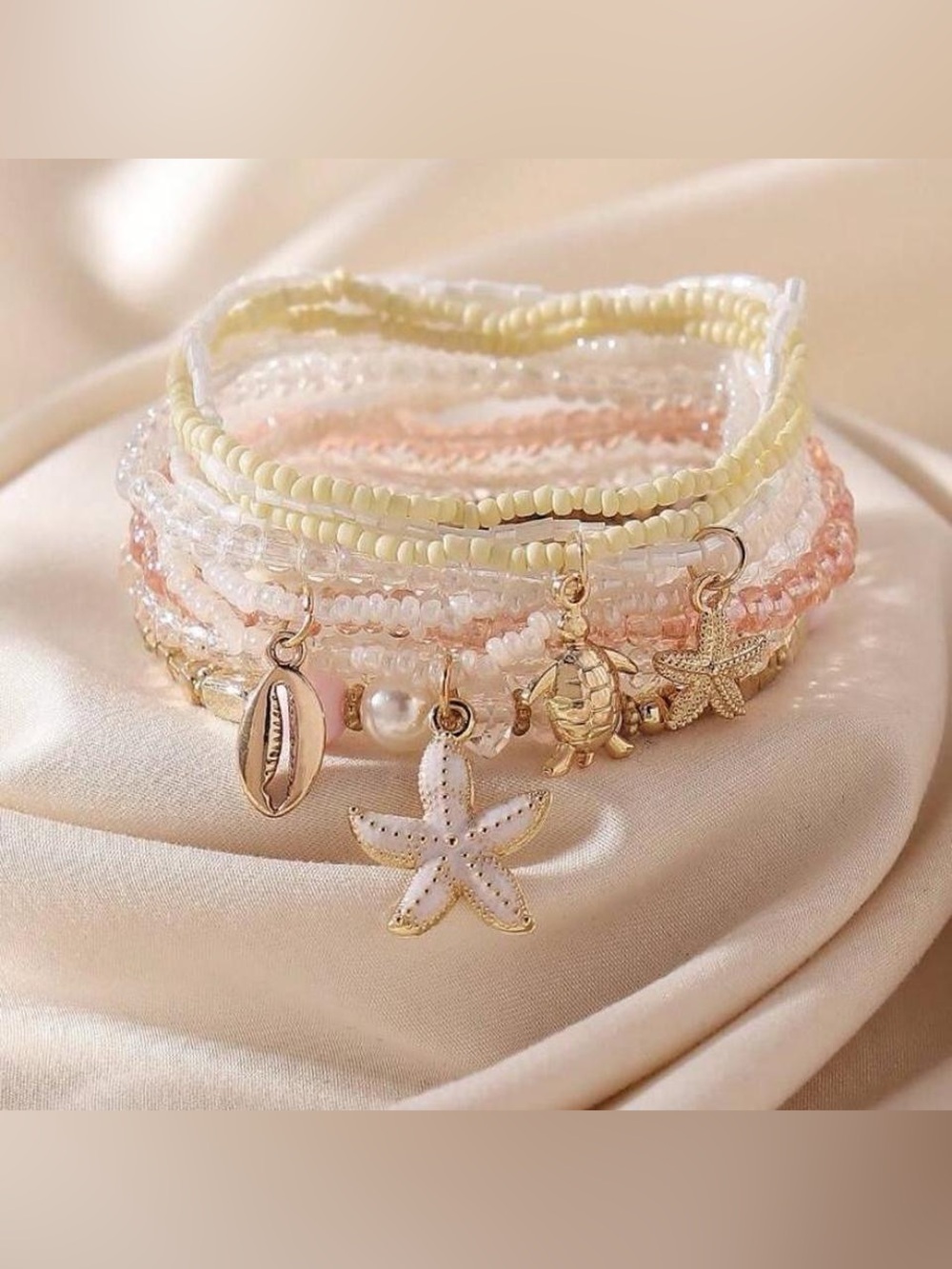 SHEIN 10 piece ocean mermaid bohemian style beaded bracelets for layering